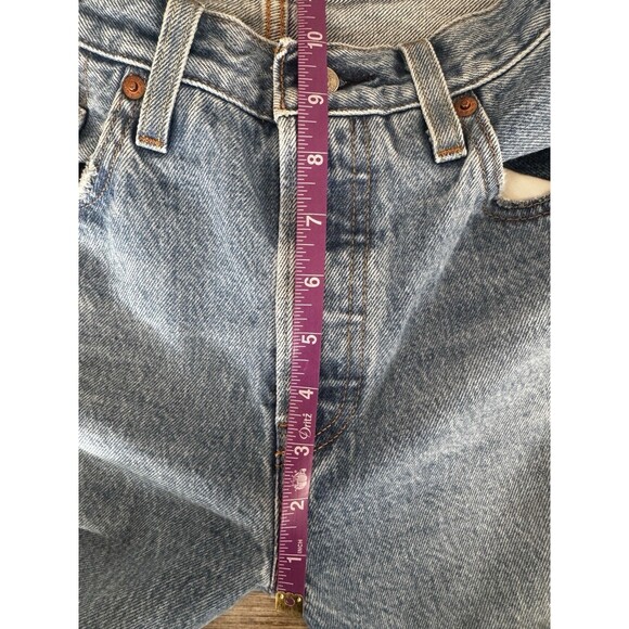 Levi’s Premium 501 Distressed Jeans Women’s W25 L30 Button Fly 100% Cotton - Picture 12 of 15
